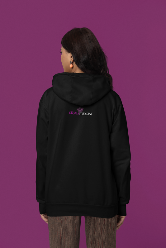 Seraphic Silence Premium Pullover Hoodie | Deep Black | (Mood 2nd)