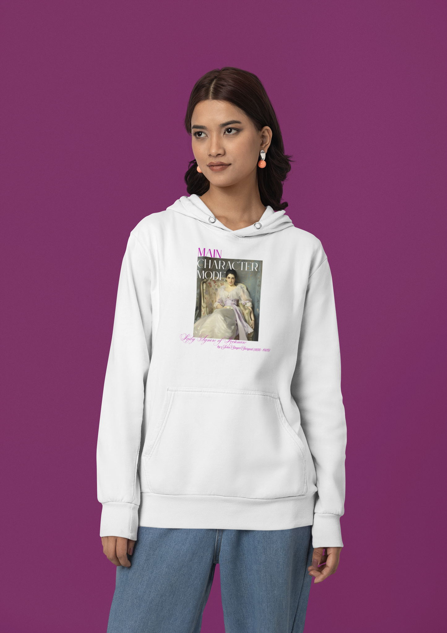 Seraphic Silence Premium Pullover Hoodie | Arctic White | (Mood 2nd)