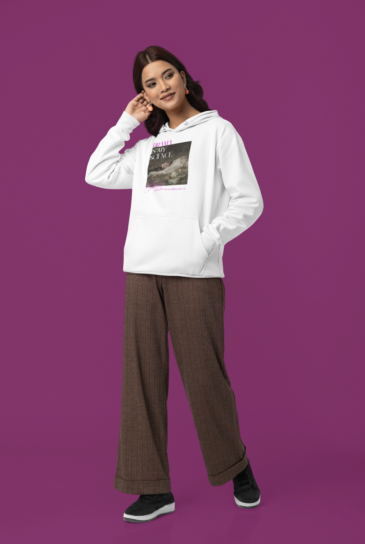 Seraphic Silence Premium Pullover Hoodie | Arctic White | (Mood 1st)