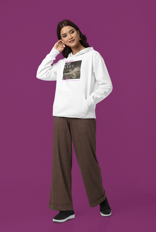 Seraphic Silence Premium Pullover Hoodie | Arctic White | (Mood 1st)