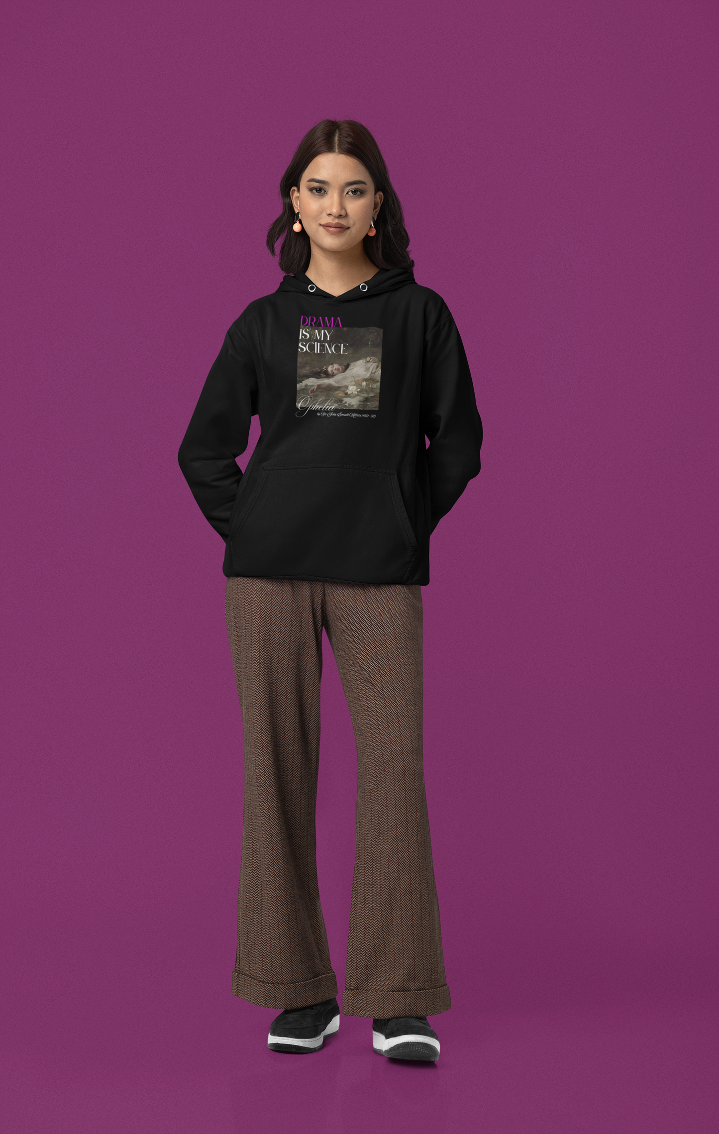 Seraphic Silence Premium Pullover Hoodie | Deep Black | (Mood 1st)