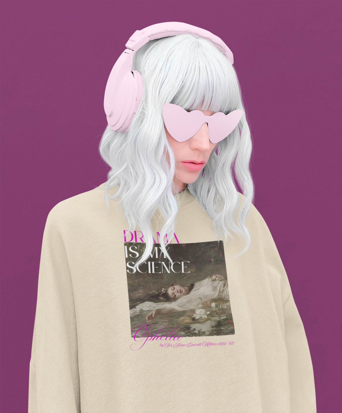 The Serene Crew Crewneck Sweatshirt | Elegant Light Colors | (Mood 1st)