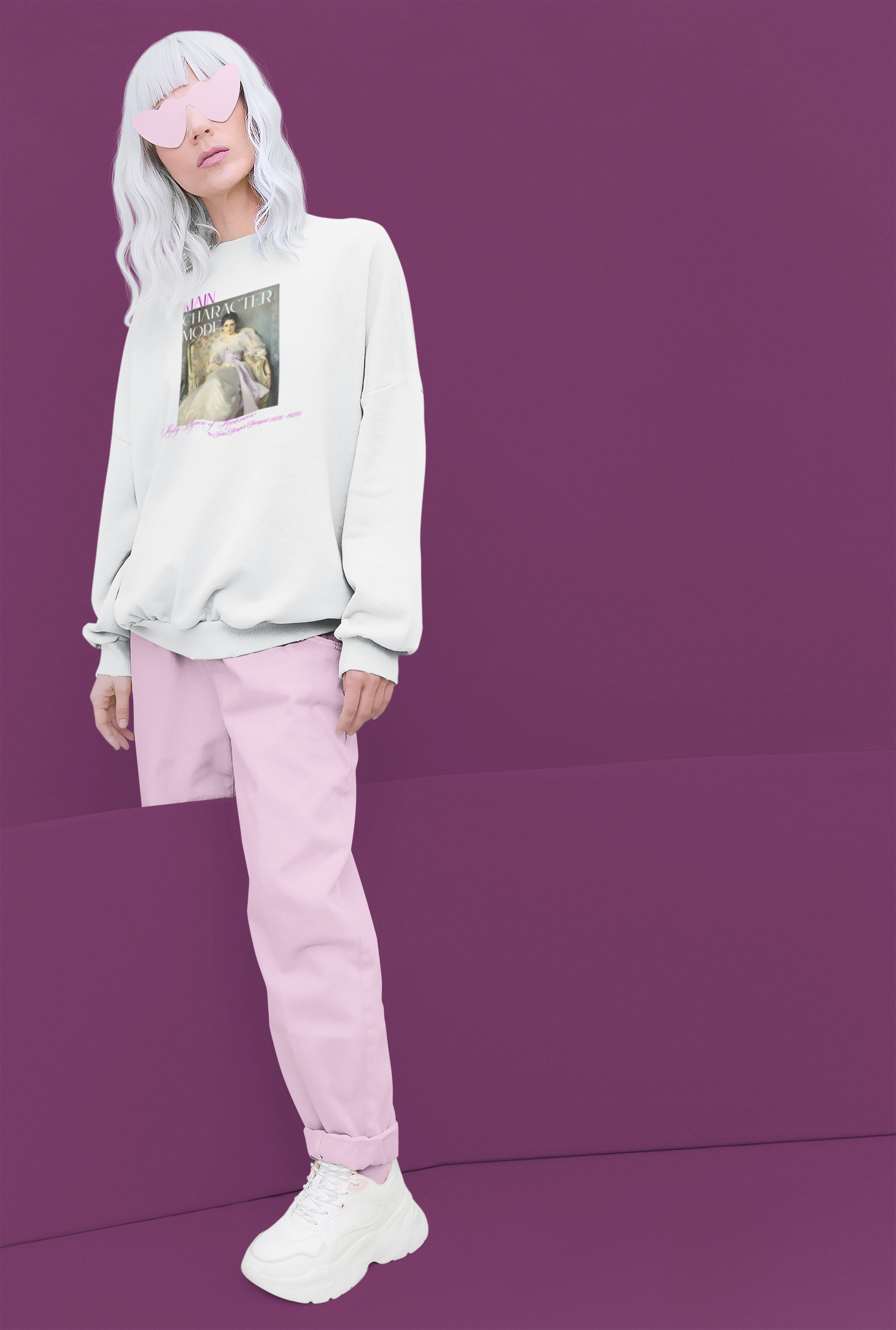 The Serene Crew Crewneck Sweatshirt | Elegant Light Colors | (Mood 2nd)